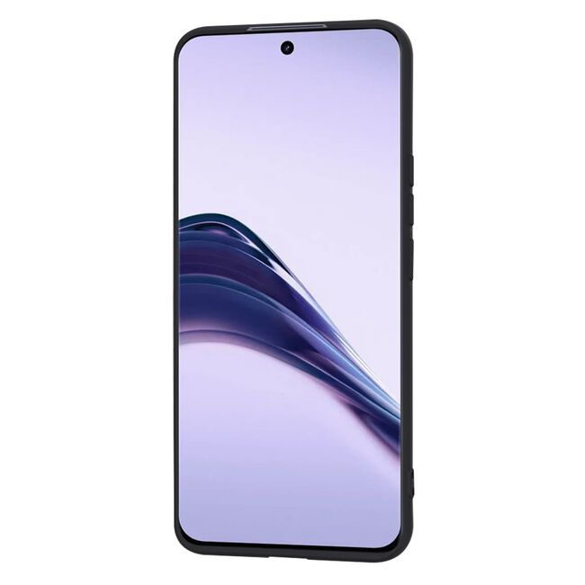 Husa pentru  Realme 13 Pro / 13 Pro+ Liquid Silicone, subțire, captusita cu microfibra, anti amprentă, protectie cameră foto, Negru mat