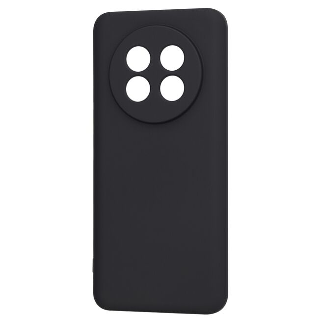 Husa pentru  Realme 13 Pro / 13 Pro+ Liquid Silicone, subțire, captusita cu microfibra, anti amprentă, protectie cameră foto, Negru mat