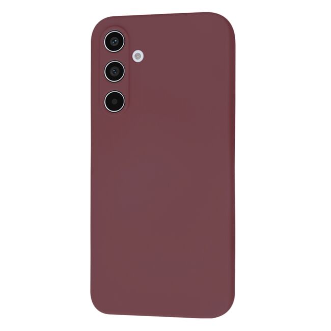Husa pentru  Samsung Galaxy A55 Liquid Silicone cu MagSafe, subțire, captusita cu microfibra, anti amprentă, protectie cameră foto, Bordeaux