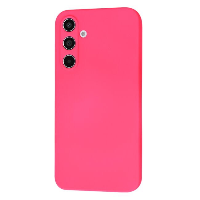 Husa pentru  Samsung Galaxy A55 Liquid Silicone cu MagSafe, subțire, captusita cu microfibra, anti amprentă, protectie cameră foto, Fucsia
