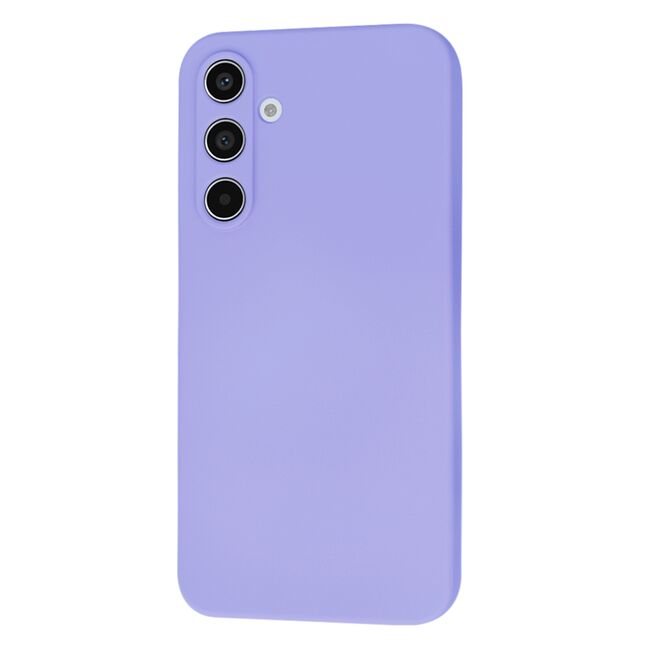 Husa pentru  Samsung Galaxy A55 Liquid Silicone cu MagSafe, subțire, captusita cu microfibra, anti amprentă, protectie cameră foto, Lavanda