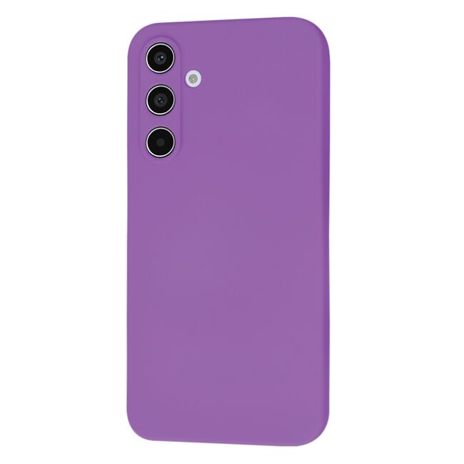 Husa pentru  Samsung Galaxy A55 Liquid Silicone cu MagSafe, subțire, captusita cu microfibra, anti amprentă, protectie cameră foto, Mov
