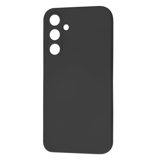 Husa pentru  Samsung Galaxy A55 Liquid Silicone cu MagSafe, subțire, captusita cu microfibra, anti amprentă, protectie cameră foto, Negru