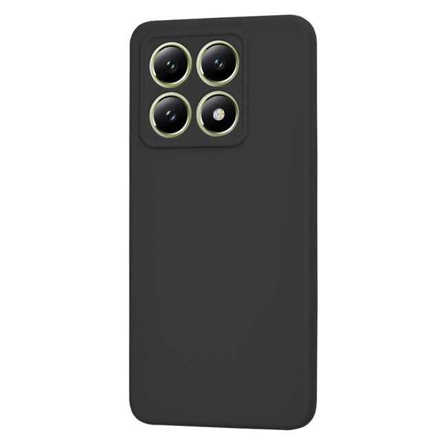 Husa pentru  Xiaomi 14T Liquid Silicone cu MagSafe, subțire, captusita cu microfibra, anti amprentă, protectie cameră foto, Negru