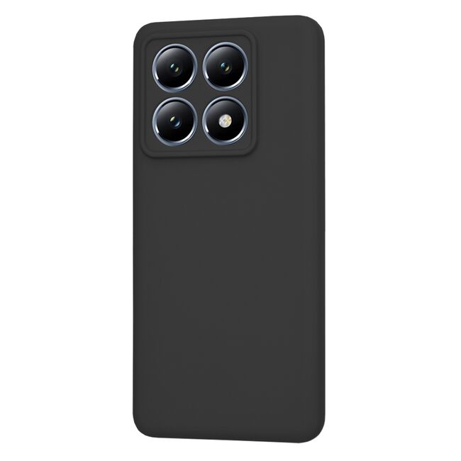 Husa pentru  Xiaomi 14T Pro Liquid Silicone cu MagSafe, subțire, captusita cu microfibra, anti amprentă, protectie cameră foto, Negru