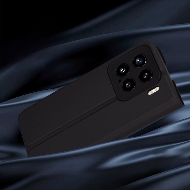 Husa pentru  Xiaomi 15 tip carte BookFlip, inchidere magnetica, Negru