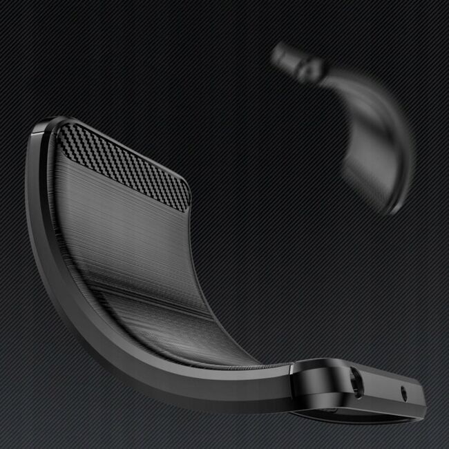 Husa pentru Realme Note 60 Carbon Liquid Silicone, Negru