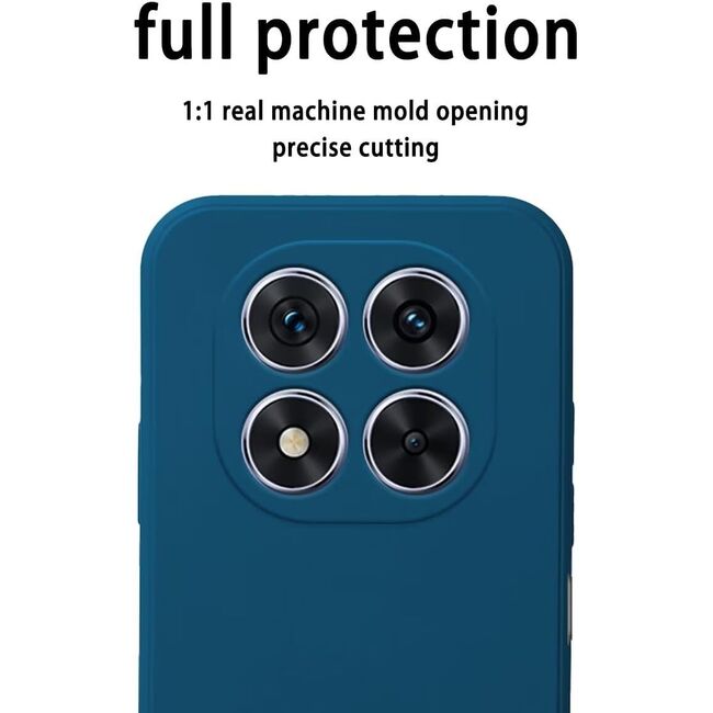 Husa pentru  Redmi Note 14 Pro Liquid Silicone, subțire, captusita cu microfibra, anti amprentă, protectie cameră foto, Mov