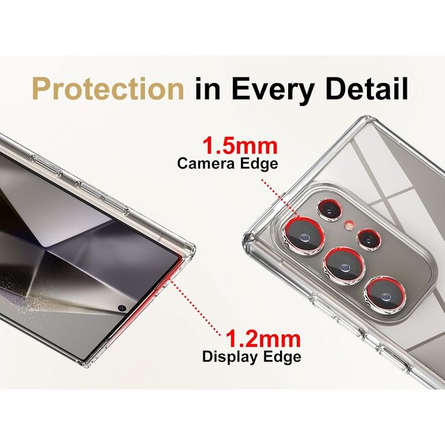 Husa pentru  Samsung Galaxy S25 Ultra, Anti-Shock 1.5mm, cu protectie lentile, Ice
