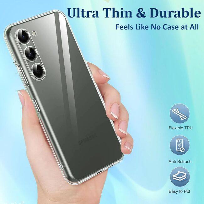 Husa pentru  Samsung Galaxy S25, Anti-Shock 1.5mm, cu protectie lentile, Clear