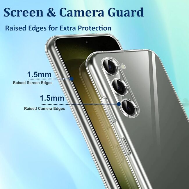 Husa pentru  Samsung Galaxy S25, Anti-Shock 1.5mm, cu protectie lentile, Clear