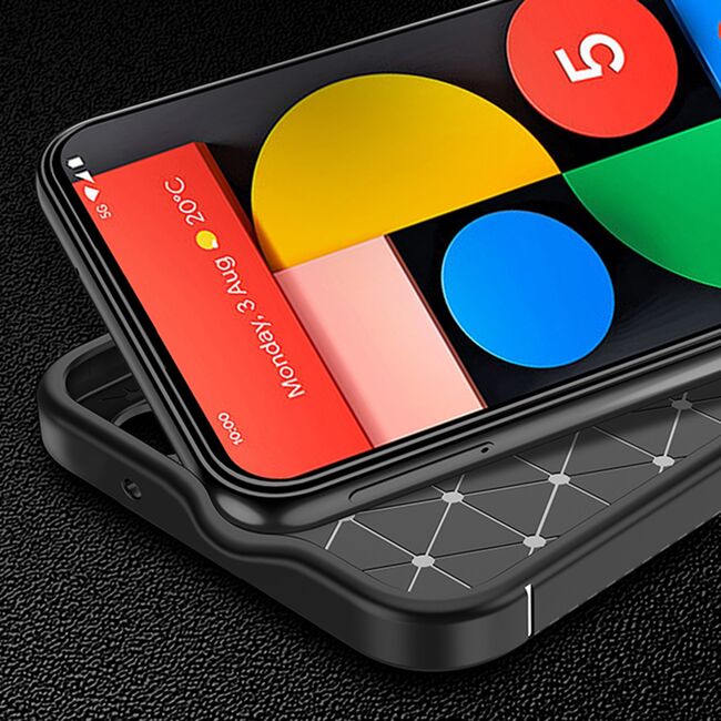 Husa de protectie pentru  Google Pixel 9A Auto Focus Slim, Anti-Scratch, cu fibra de carbon si protectie lentile - Negru