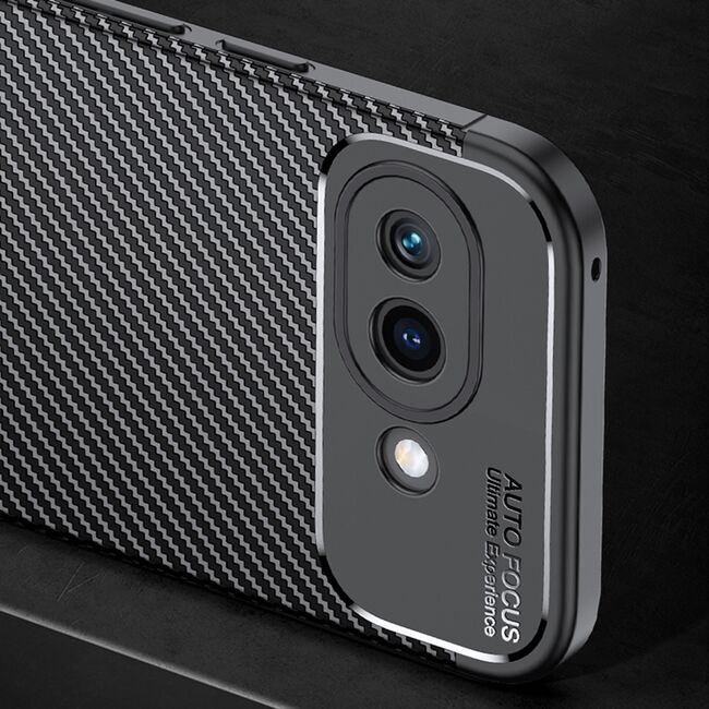 Husa de protectie pentru  Google Pixel 9A Auto Focus Slim, Anti-Scratch, cu fibra de carbon si protectie lentile - Negru