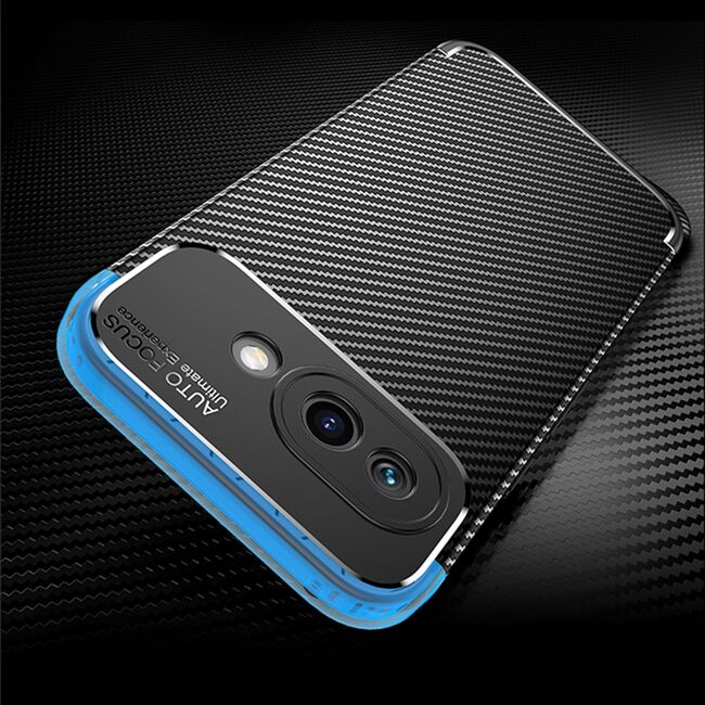 Husa de protectie pentru  Google Pixel 9A Auto Focus Slim, Anti-Scratch, cu fibra de carbon si protectie lentile - Negru