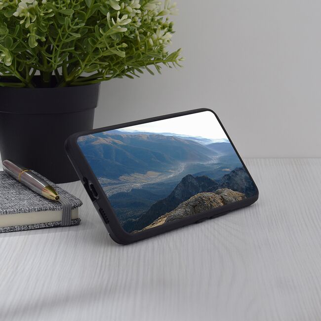 Husa de protectie pentru  Samsung Galaxy S25 Ultra premium cu inel stand rotativ, suport magnetic si bumper anti-alunecare - Negru mat