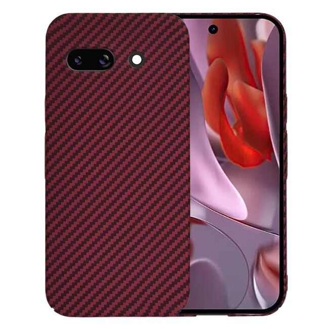 Husa pentru  Google Pixel 9A CarbonFiber UltraSlim, Lightweight, Rosu
