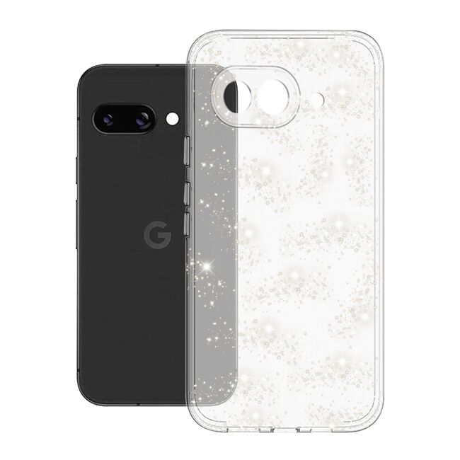 Husa pentru  Google Pixel 9A cu sclipici Liquid Crystal Glitter, Transparent