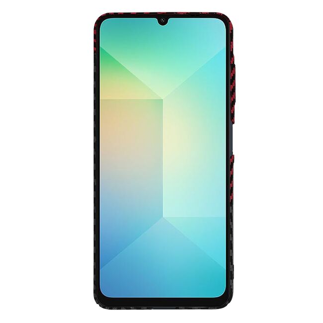 Husa pentru  Samsung Galaxy A06 CarbonFiber UltraSlim, Lightweight, Rosu inchis