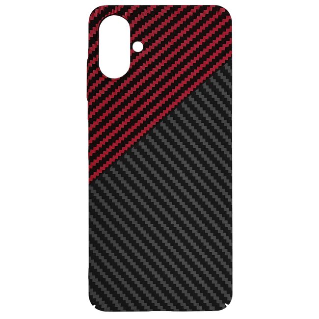 Husa pentru  Samsung Galaxy A06 CarbonFiber UltraSlim, Lightweight, Rosu inchis
