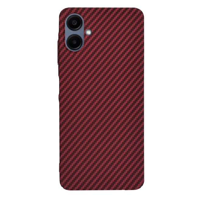 Husa pentru  Samsung Galaxy A06 CarbonFiber UltraSlim, Lightweight, Rosu
