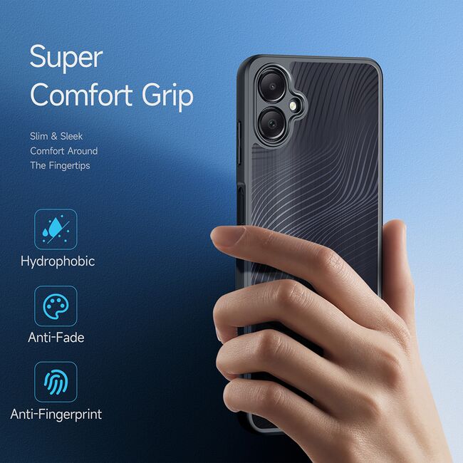 Husa pentru  Samsung Galaxy A06 Flowing Lines Comfort Grip - transparent