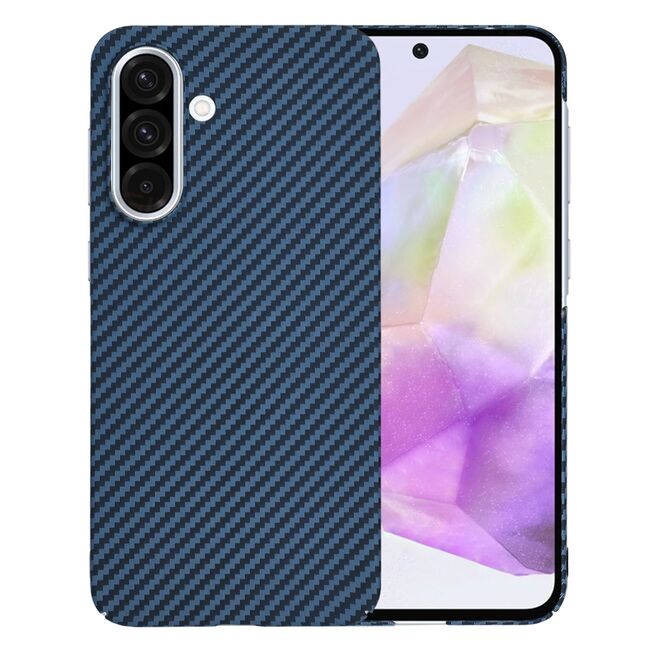 Husa pentru  Samsung Galaxy A36 CarbonFiber UltraSlim, Lightweight, Alb inchis