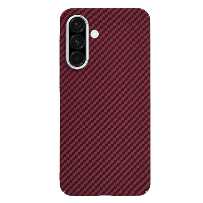 Husa pentru  Samsung Galaxy A36 CarbonFiber UltraSlim, Lightweight, Rosu