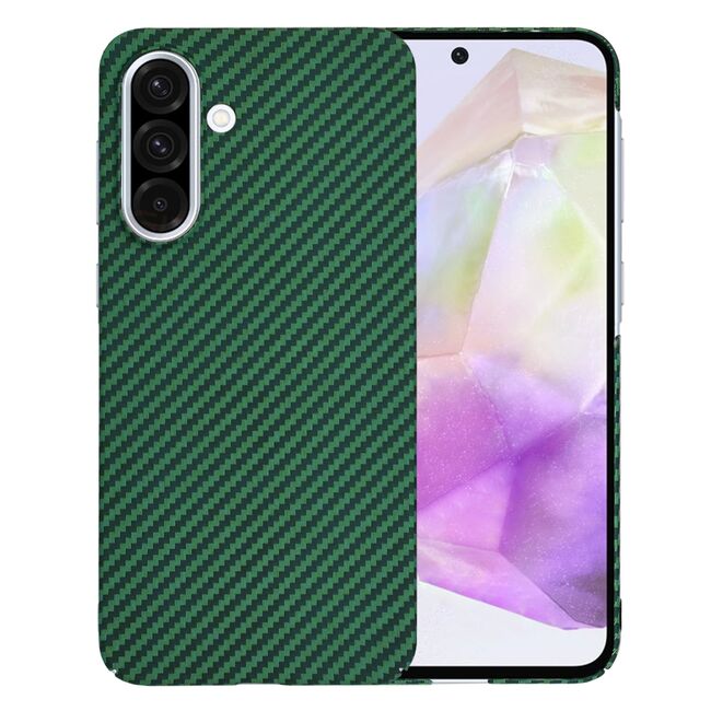 Husa pentru  Samsung Galaxy A36 CarbonFiber UltraSlim, Lightweight, Verde