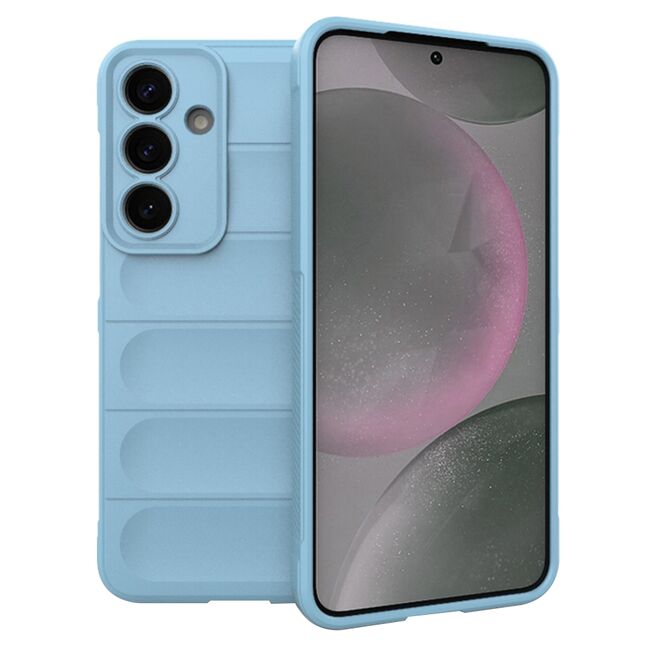 Husa pentru  Samsung Galaxy S25 Liquid Silicone, Microfibre Lining, Non-Slip Airbag Design, Albastru