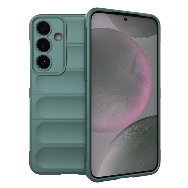 Husa pentru  Samsung Galaxy S25 Liquid Silicone, Microfibre Lining, Non-Slip Airbag Design, Verde