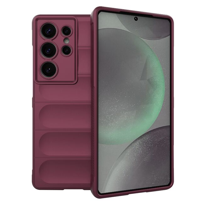 Husa pentru  Samsung Galaxy S25 Ultra Liquid Silicone, Microfibre Lining, Non-Slip Airbag Design, Bordeaux