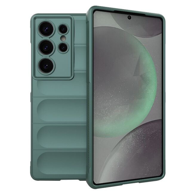 Husa pentru  Samsung Galaxy S25 Ultra Liquid Silicone, Microfibre Lining, Non-Slip Airbag Design, Verde