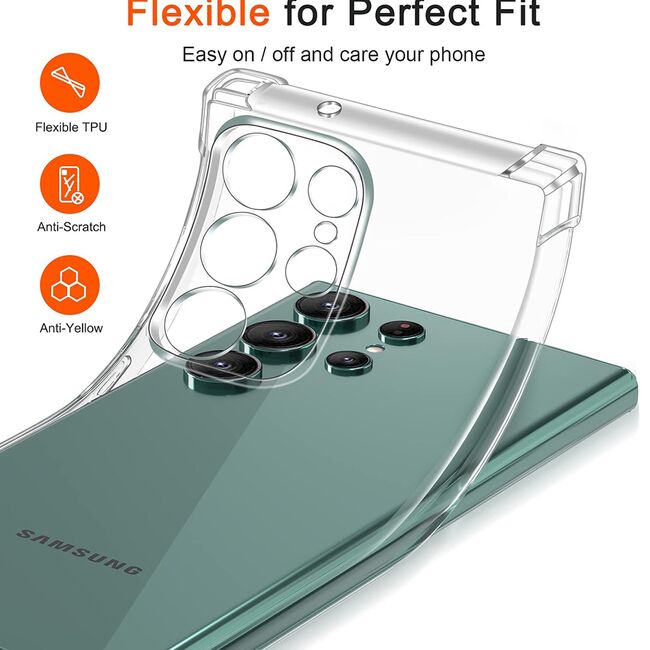 Husa pentru  Samsung Galaxy S25 Ultra Slim Anti-Shock 1.5mm reinforced 4 corners, Clear
