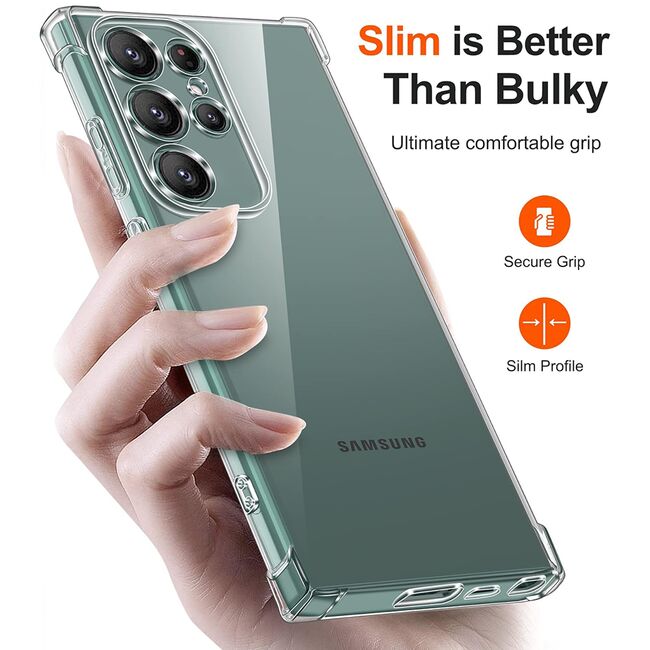 Husa pentru  Samsung Galaxy S25 Ultra Slim Anti-Shock 1.5mm reinforced 4 corners, Clear