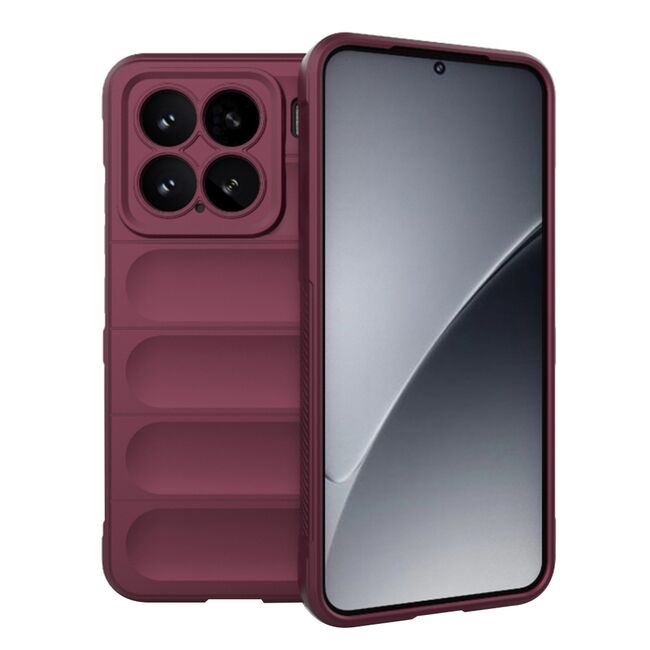 Husa pentru  Xiaomi 15 Liquid Silicone, Microfibre Lining, Non-Slip Airbag Design, Bordeaux