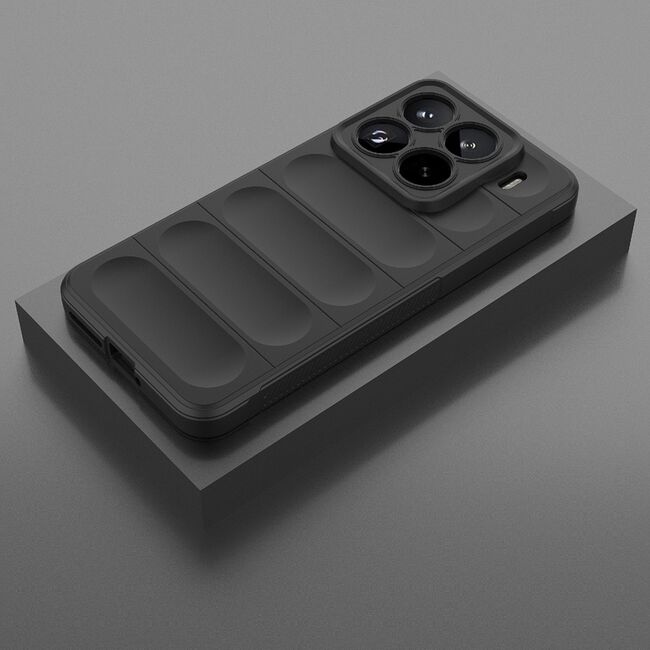 Husa pentru  Xiaomi 15 Pro Liquid Silicone, Microfibre Lining, Non-Slip Airbag Design, Negru