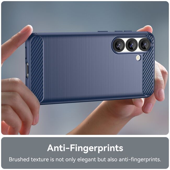 Husa pentru Samsung Galaxy S25+ Carbon Liquid Silicone, Albastru