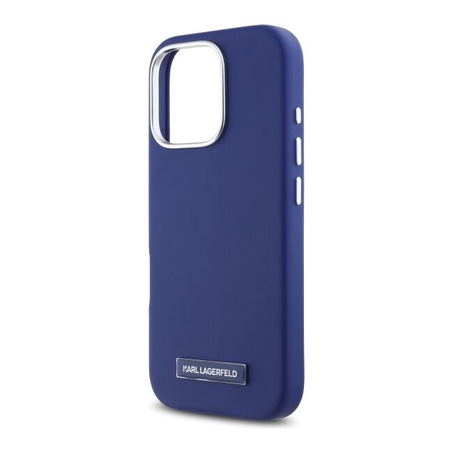 Husa premium pentru  iPhone 16 Pro Max Karl Lagerfeld compatibila Magsafe - Albastru