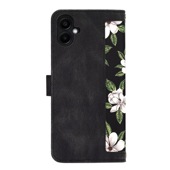 Husa tip carte pentru  Samsung Galaxy A06, functie stand si port carduri, Negru