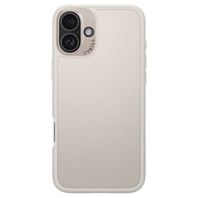 Husa iPhone 16 Spigen Cyrill Kajuk MagSafe, crem