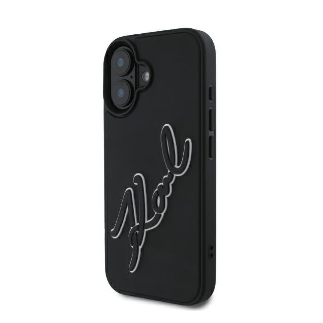 Karl lagerfeld - 3d design (klhcp16s3drksdlk) - iphone 16 - rubber signature