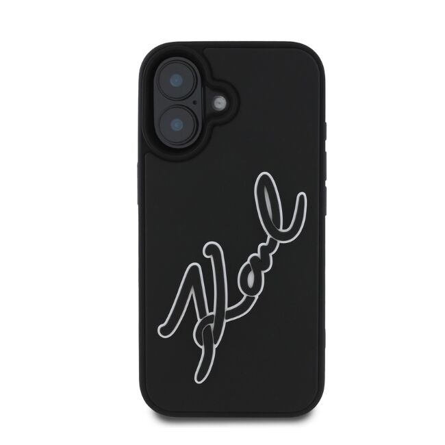 Karl lagerfeld - 3d design (klhcp16s3drksdlk) - iphone 16 - rubber signature