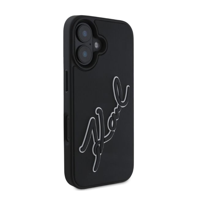 Karl lagerfeld - 3d design (klhcp16s3drksdlk) - iphone 16 - rubber signature