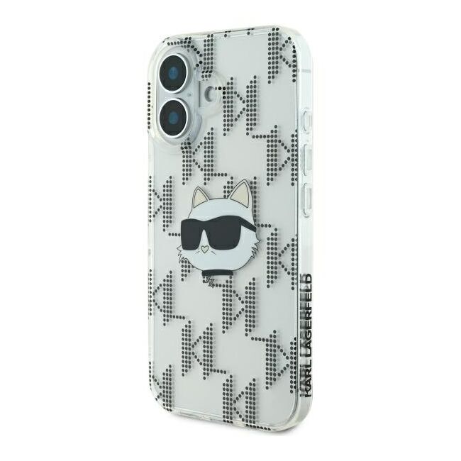 Husa premium pentru  iPhone 16 Karl Lagerfeld superior quality - Argintiu mat