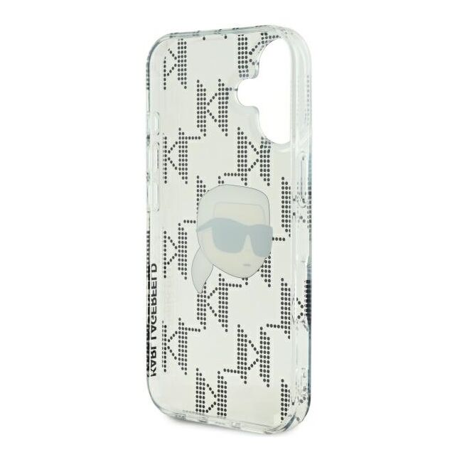 Husa premium pentru  iPhone 16 Karl Lagerfeld superior quality - Gri deschis