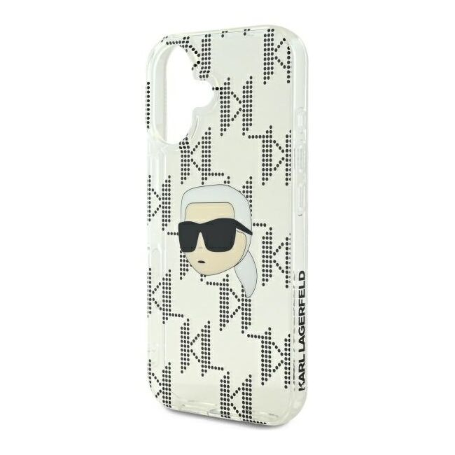 Husa premium pentru  iPhone 16 Karl Lagerfeld superior quality - Gri deschis