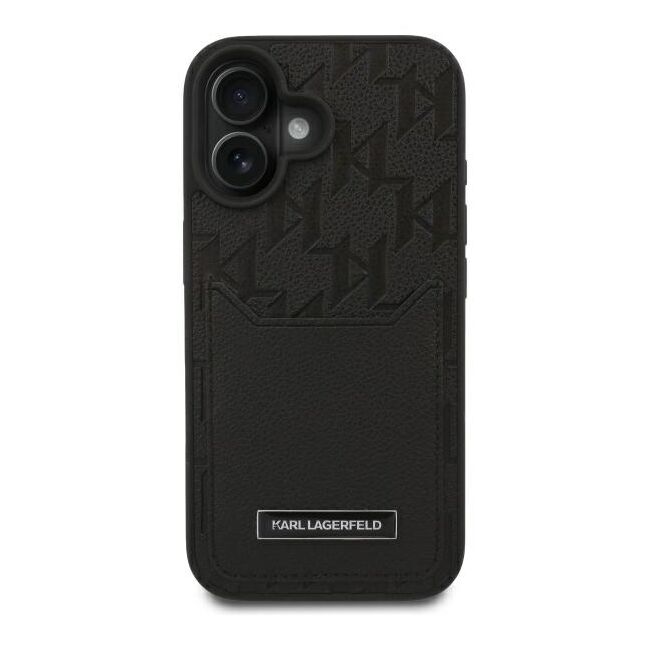 Husa premium pentru  iPhone 16 Karl Lagerfeld superior quality - Negru electric