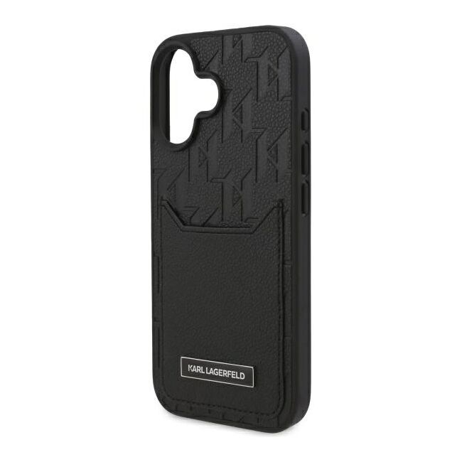 Husa premium pentru  iPhone 16 Karl Lagerfeld superior quality - Negru electric