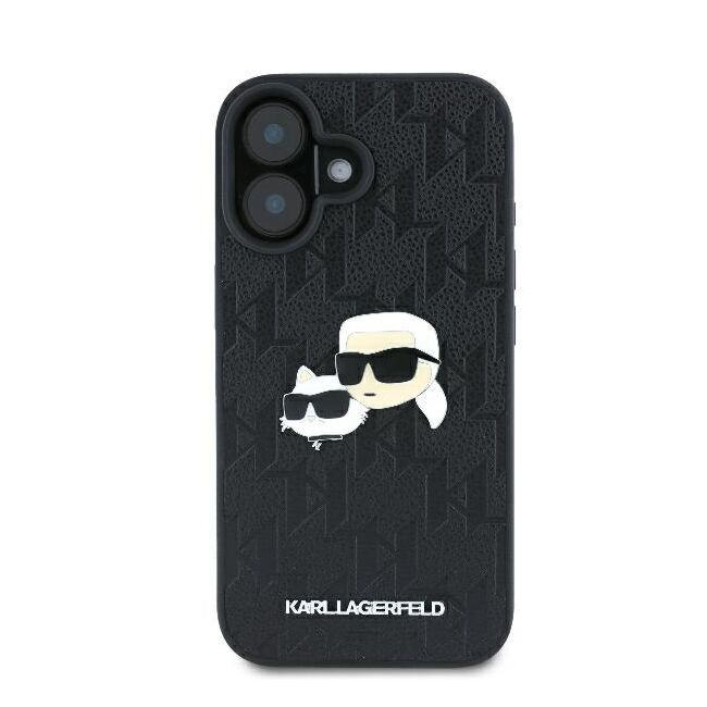Husa premium pentru  iPhone 16 Karl Lagerfeld superior quality - Negru imprimat
