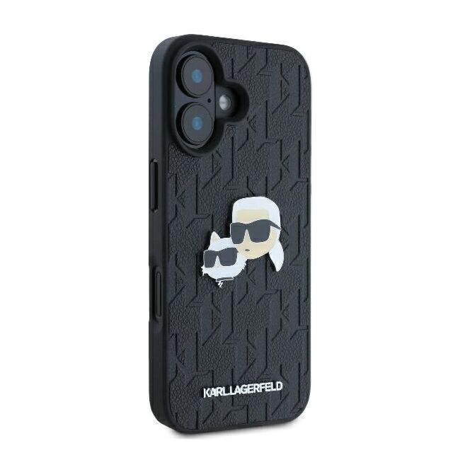 Husa premium pentru  iPhone 16 Karl Lagerfeld superior quality - Negru imprimat